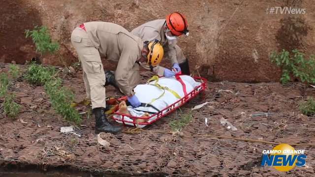 Resgate de homem encontrado morto no córrego Anhanduí