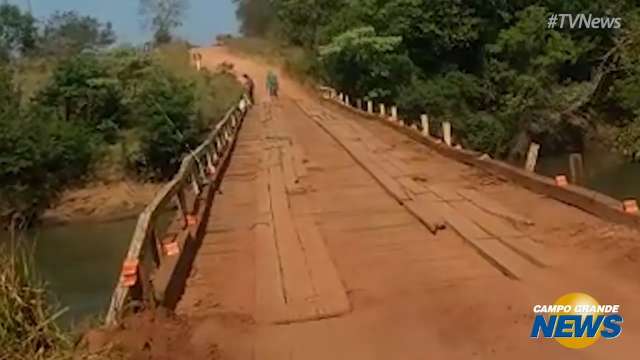 Pecuaristas reclamam de situação de ponte na área rural de Campo Grande