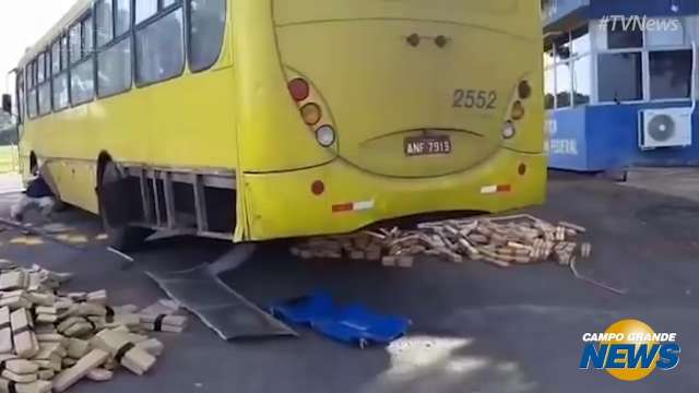 PRF apreende 1,8 t de maconha que saiu de MS em ônibus no Paraná