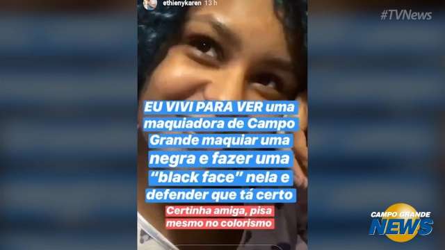 Sequência de vídeos de Ethyene em que debate black face feito por Priscila Lessa