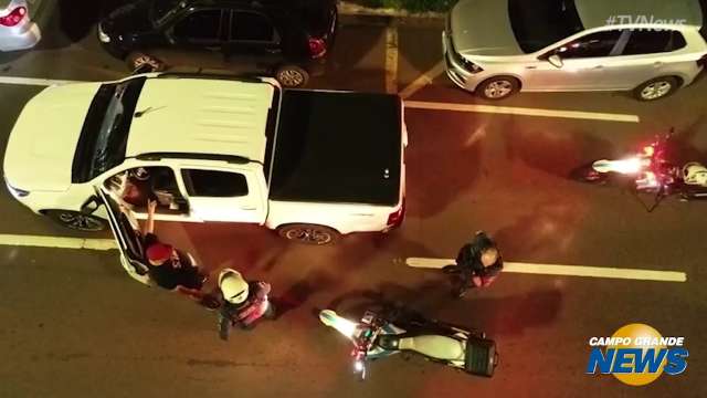 Drone flagra momento em que motorista bêbado é abordado por policiais militares