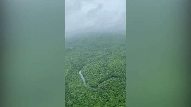 Sobrevoo mostra cenário preservado no Rio Perdido