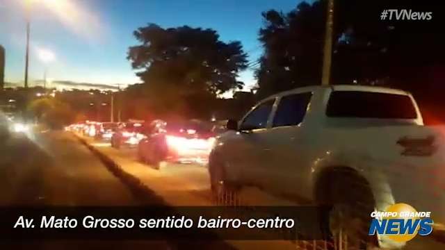 Obras na Avenida Mato Grosso deixam trânsito mais lento