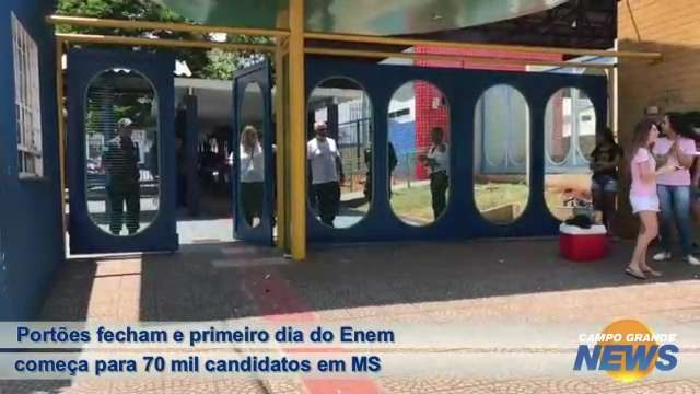 Portões fecham e primeiro dia do Enem começa para 70 mil candidatos em MS