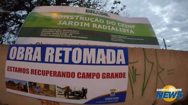 Prefeitura promete, mas não retoma obra de creche no Radialista