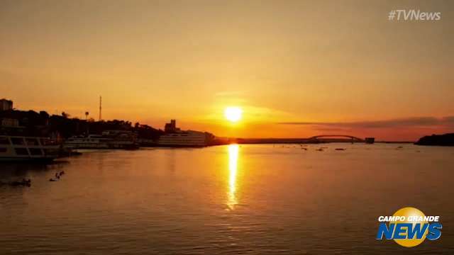 Time-lapse pôr do sol em Corumbá