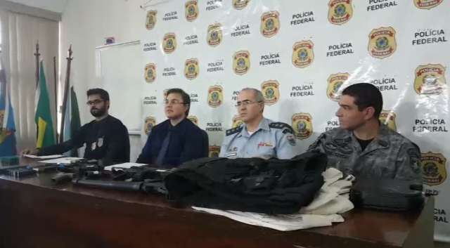 Operação da PF investiga contrabando de armas em MS; assista à coletiva