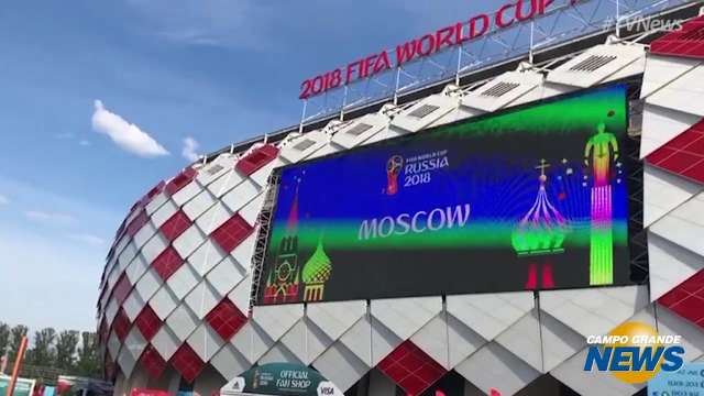 Estádio do Spartak Moscou está pronto para o duelo Brasil e Sérvia