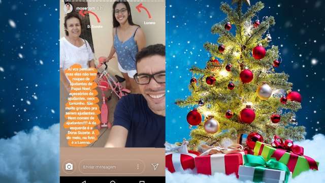 Pai usa stories para criar história de Natal com a filha e ensina sobre empatia