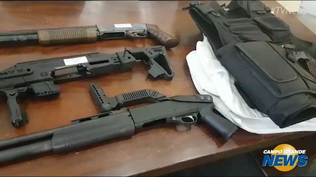 Armas apreendidas em operação das Polícia Federal