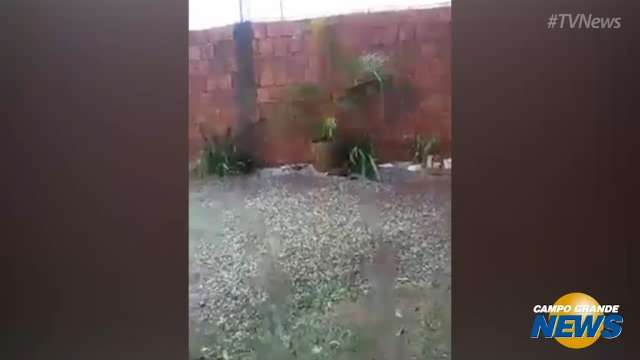 Chuva de granizo em Campo Grande