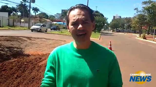 Marquinhos fala sobre a obra da rotatória da Avenida Mato Grosso