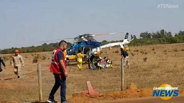 PRF usou helicóptero em simulação de acidente