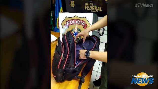 Cocaína era transportada em fundo falso de mochila