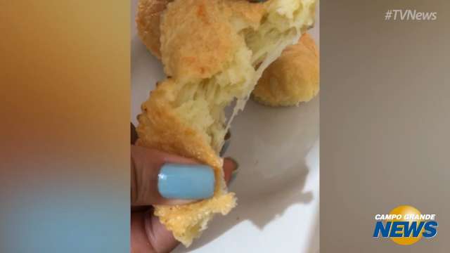 Pãozinho de tapioca pronto para se deliciar no café da manhã