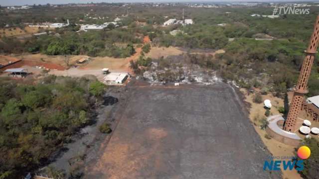 Imagens aéreas mostram dimensão de incêndio no Parque dos Poderes