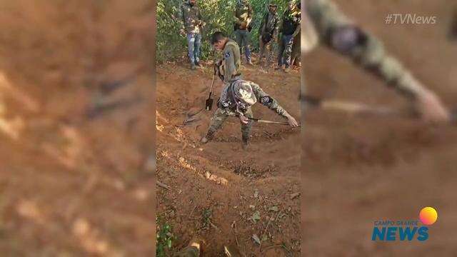 Maconha é encontrada enterrada em fazenda na fronteira