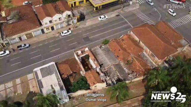 Vista aérea de trecho da Avenida Calógeras