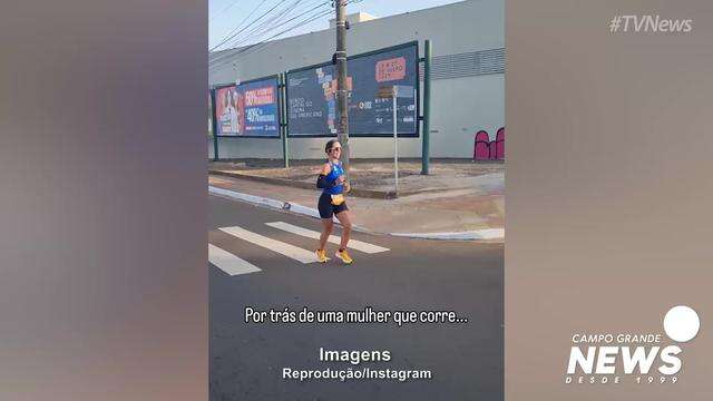 Danielle em vídeo sobre a corrida postado no ano passado