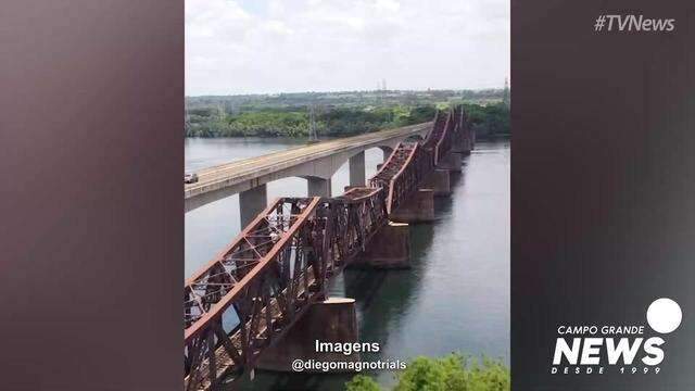 Ciclista faz manobras radicais em ponte de Três Lagoas