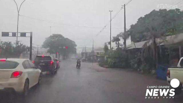 Chuva registrada durante a tarde em Ponta Porã