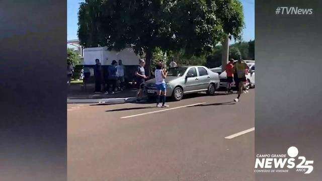 Chegada do vencedor da prova de 15km no masculino