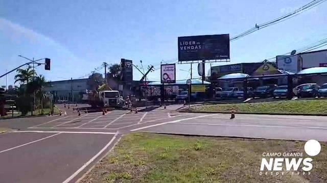 Trânsito fechado na Joaquim Murtinho