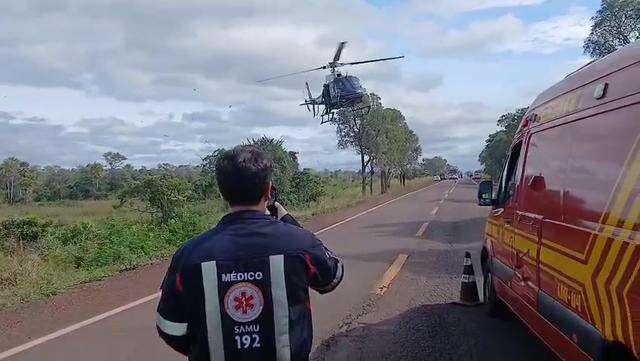 Resgate de criança atingida por barra de ferro em acidente