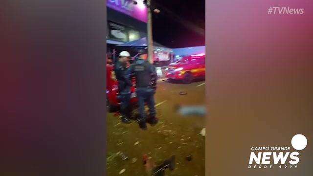 Trânsito interditado na região no Jardim TV Morena 