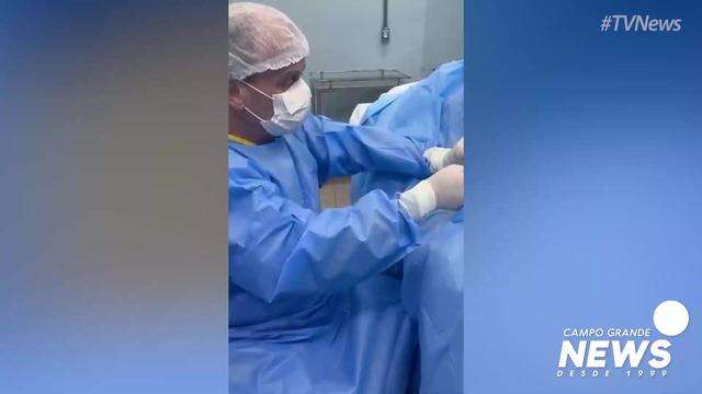 Cirurgia com o uso da polilaminina e evolução de paciente