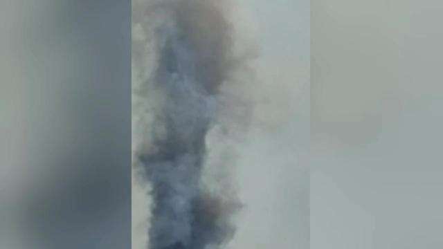 Redemoinho de fumaça em Corumbá