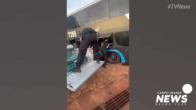 Cocaína apreendida em ônibus