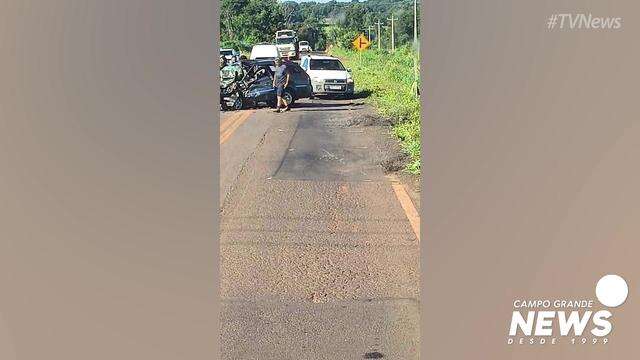 Acidente na MS-080, sentido a Rochedo