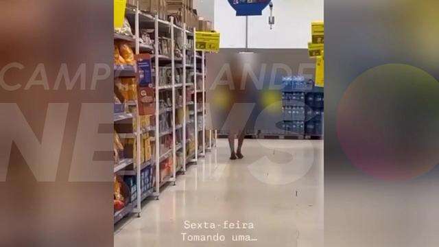 Peladão em supermercado