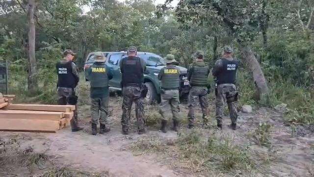 Apreensão de madeira na Terra Indígena Kadiwéu