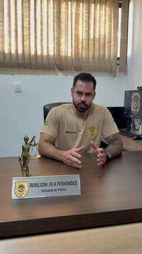 Delegado Robilson Junior falando sobre o crime em Eldorado