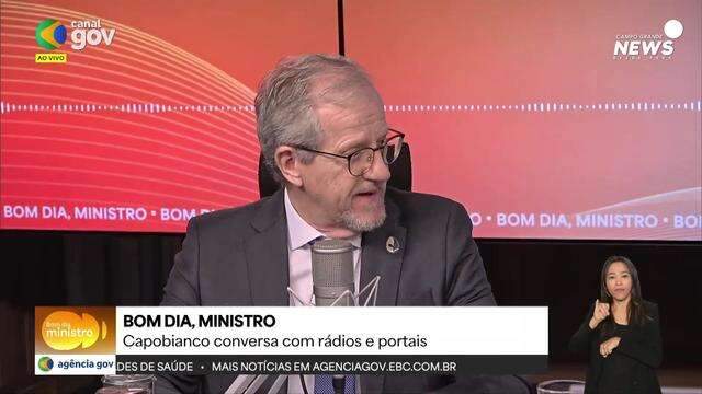 Ministro parabenizando o Campo Grande News por cobertura da COP15