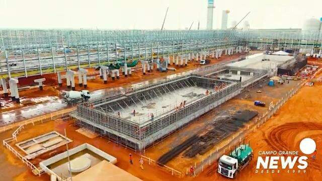 Canteiro de obras da Arauco