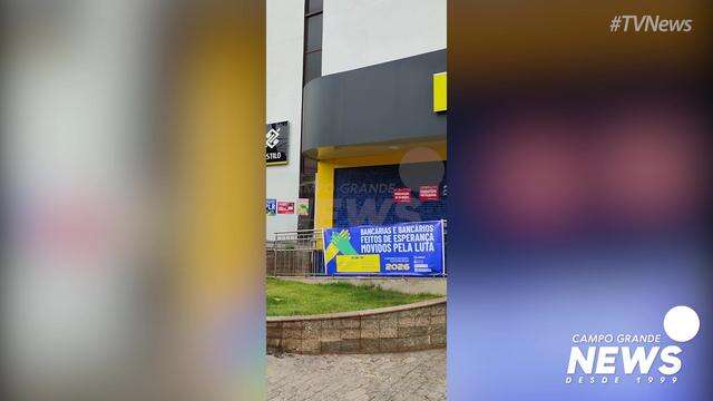 Agência do Banco do Brasil com bancários parados