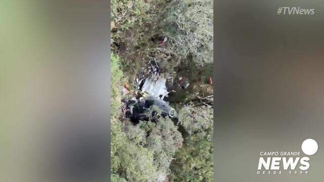 Momento em que helicóptero é encontrado pelos Bombeiros